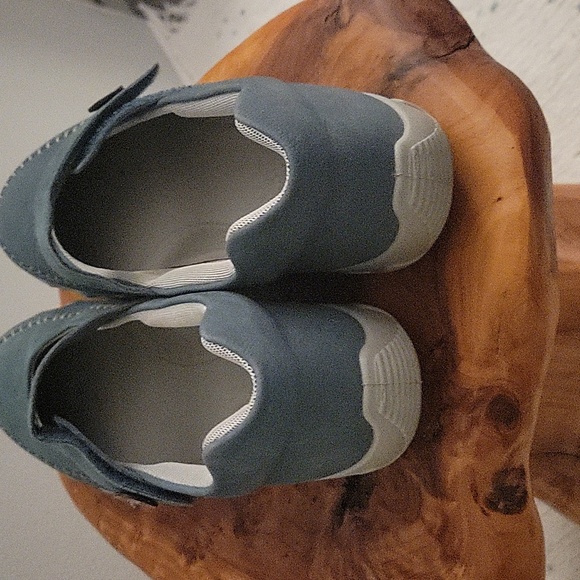 Size 11 blue suede womans slide on shoes by Hotter comfort walking casual - Picture 3 of 11